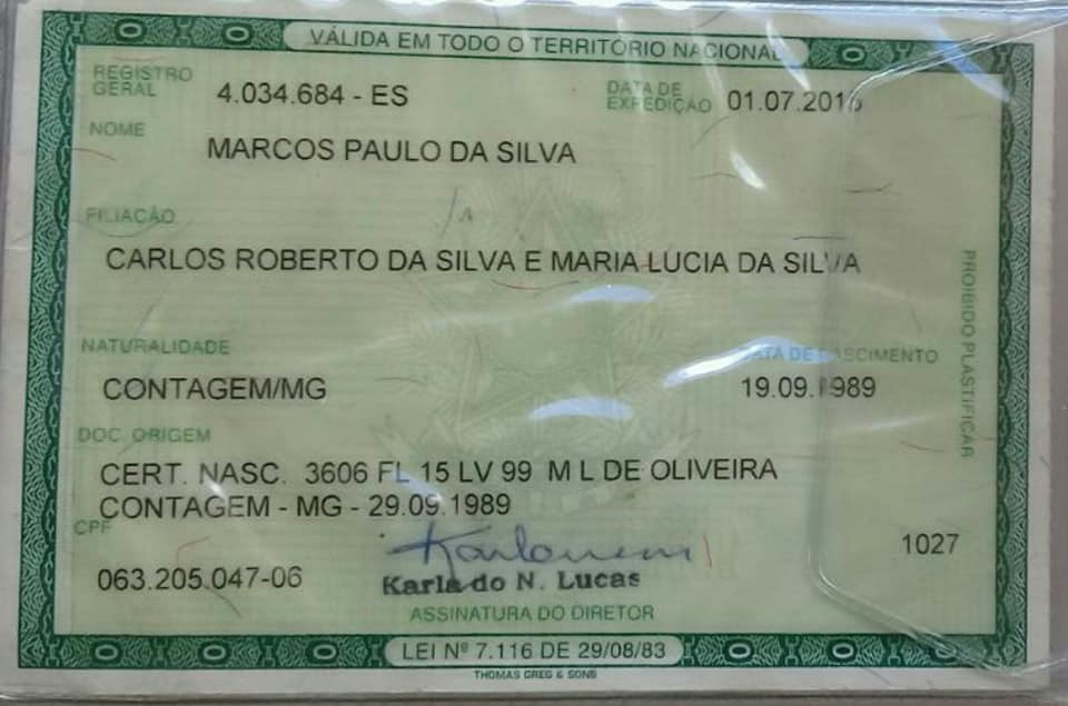 DOCUMENTO PERDIDO