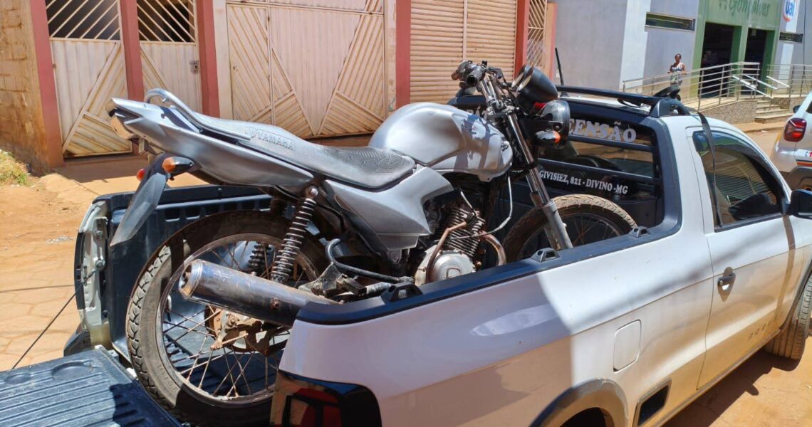 PM RECUPERA MOTOCICLETA FURTADA DURANTE O CARNAVAL EM DIVINO