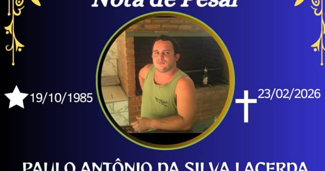 FALECEU PAULO ANTÔNIO DA SILVA LACERDA, DE CARANGOLA