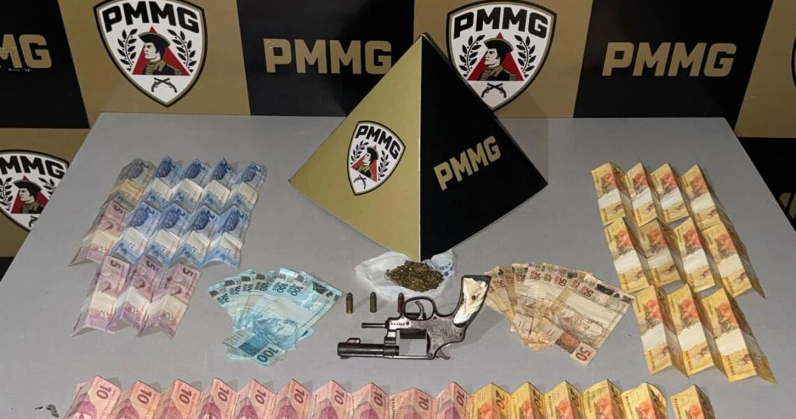 POLÍCIA MILITAR PRENDE HOMEM POR TRÁFICO DE DROGAS E APREENDE ARMA DE FOGO NO CENTRO DE DIVINO