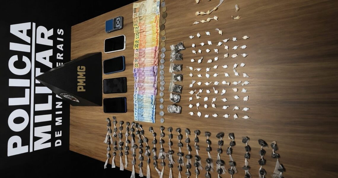 PMMG REALIZA GRANDE APREENSÃO DE DROGAS E DETÉM DOIS ENVOLVIDOS NO BAIRRO SANTA TEREZINHA EM MURIAÉ