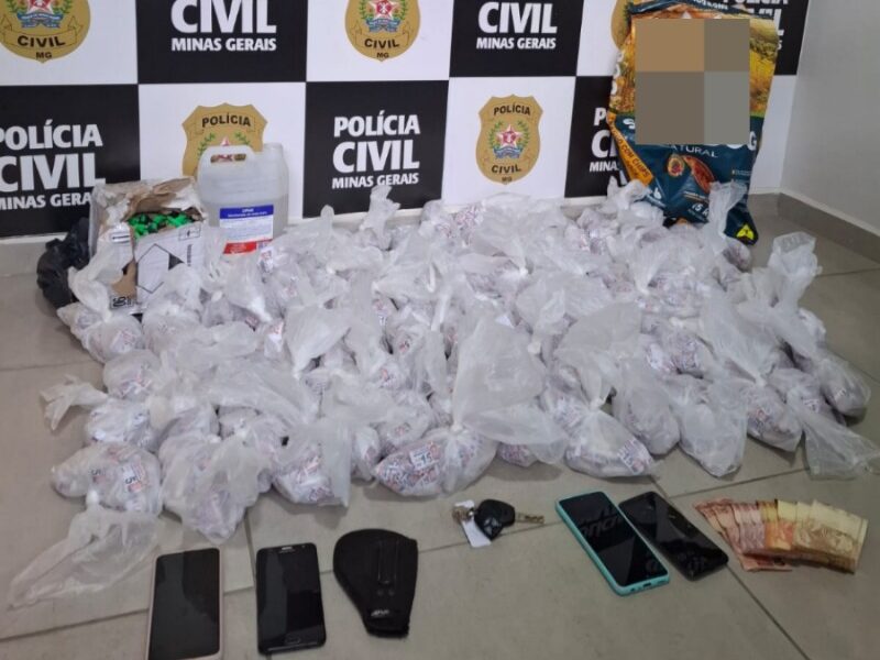 HOMEM É PRESO EM LEOPOLDIINA COM MAIS DE 4 MIL PINOS DE COCAÍNA