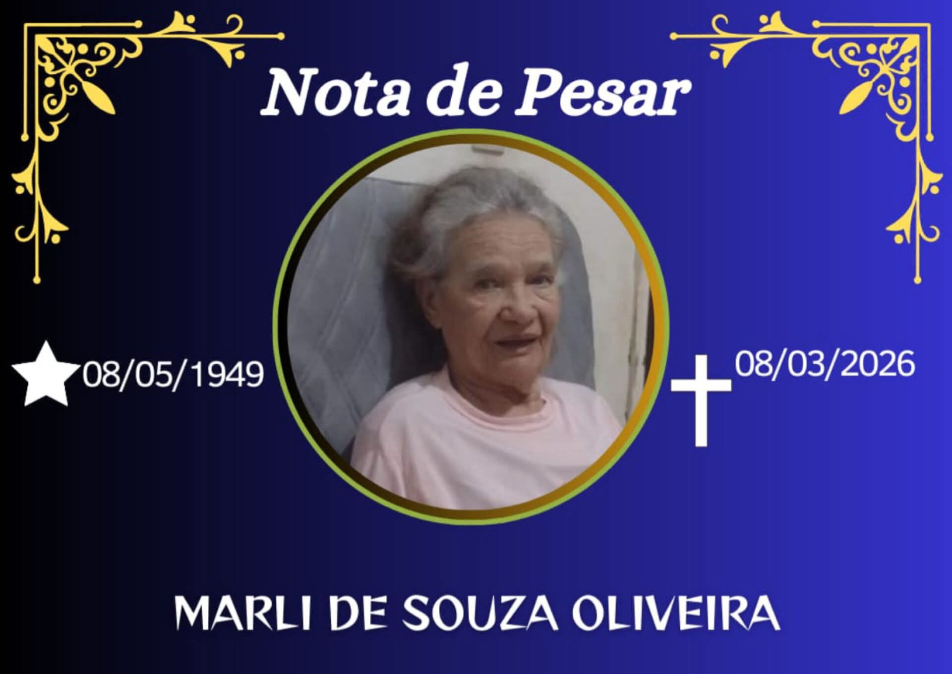 FALECEU MARLI DE SOUZA, DE CARANGOLA