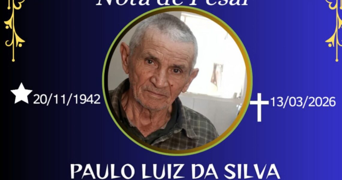 FALECEU PAULO LUIZ DA SILVA ( PAULO DA ÁUREA) DE ESPERA FELIZ