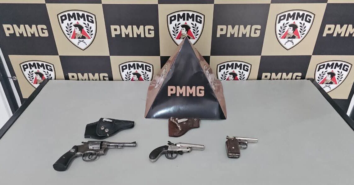 PM APREENDE TRÊS ARMAS DE FOGO NA ZONA RURAL DE FERVEDOURO