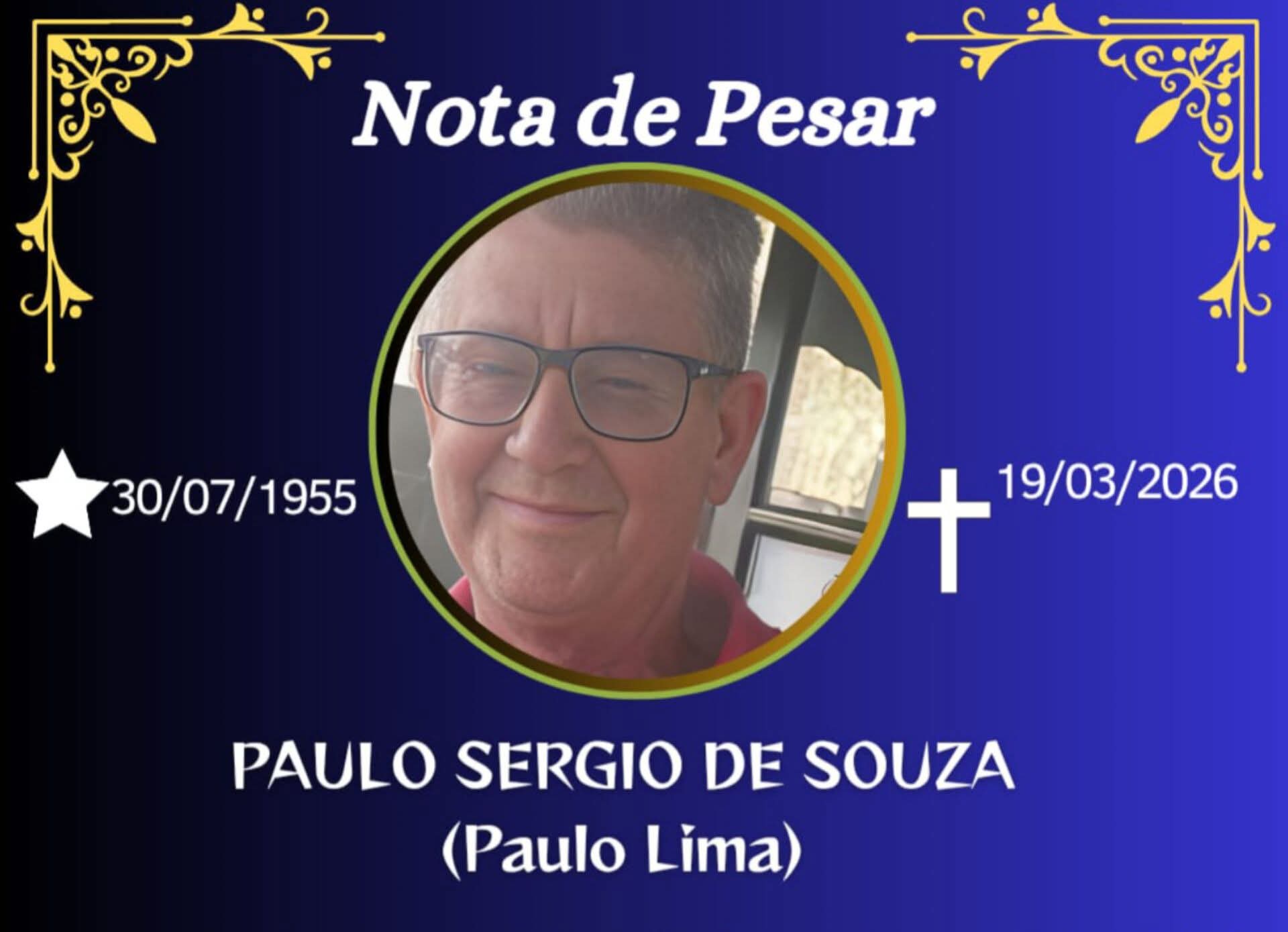 FALECEU PAULO SERGIO DE SOUZA ( PAULO LIMA)