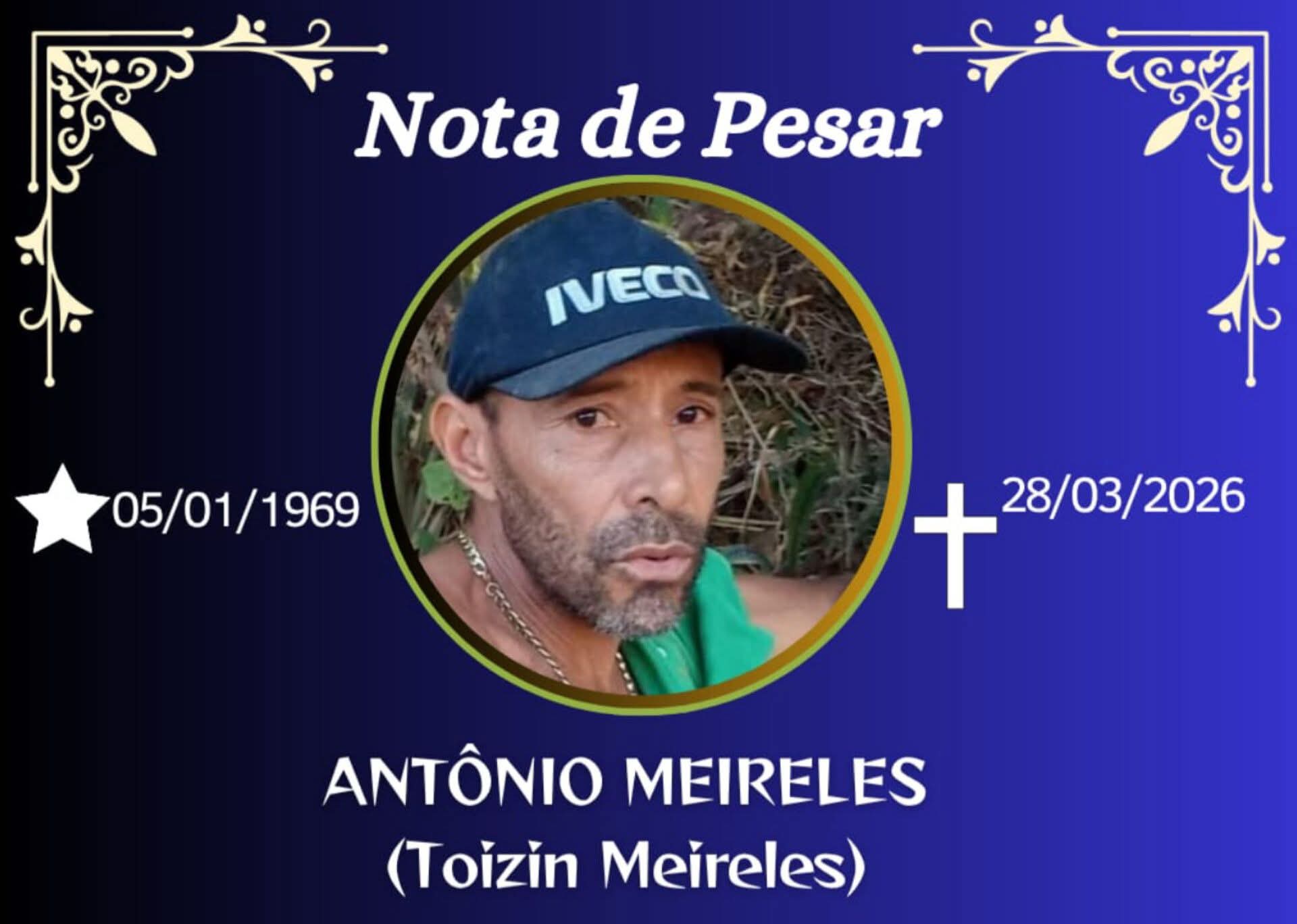 FALECEU ANTÔNIO MEIRELLES DE CARANGOLA