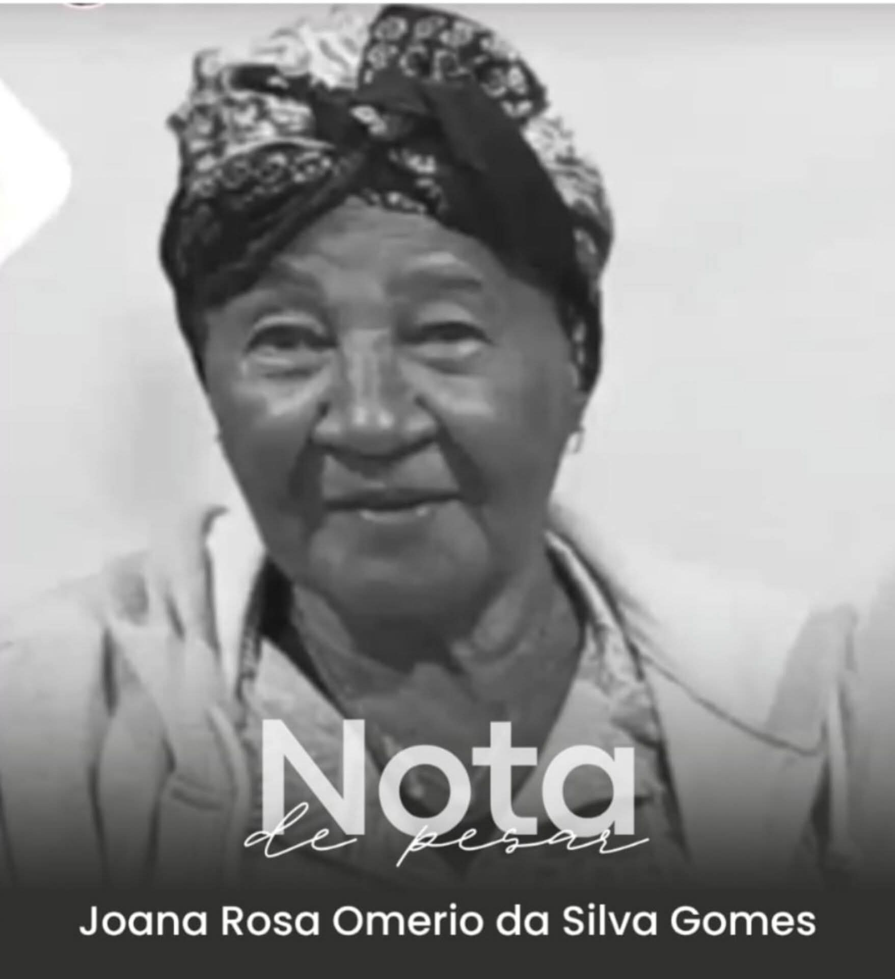 FALECEU JOANA ROSA OMÉRIO DA SILVA GOMES, DO BARROSO ( CARANGOLA)