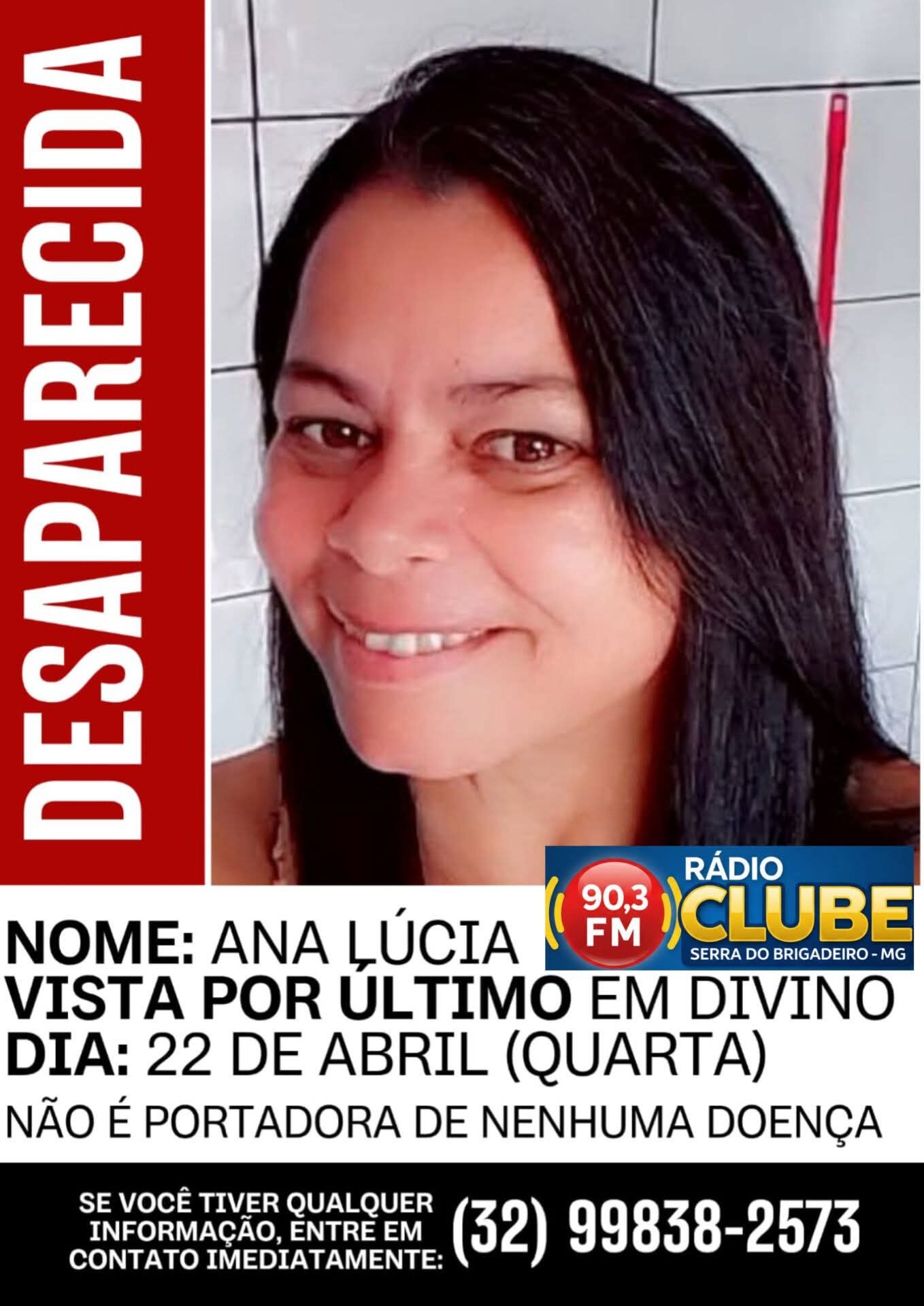 FAMÍLIA DE DIVINO PROCURA POR MULHER DESAPARECIDA