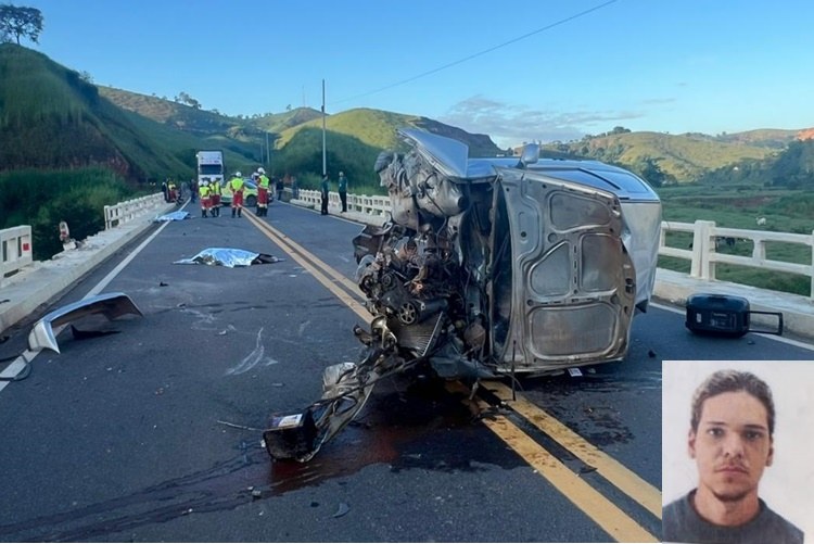 CASAL MORRE APÓS CARRO CAPOTAR NA PONTE PRÓXIMO AO F2 , NA BR 116, ENTRE MIRADOURO E MURIAÉ