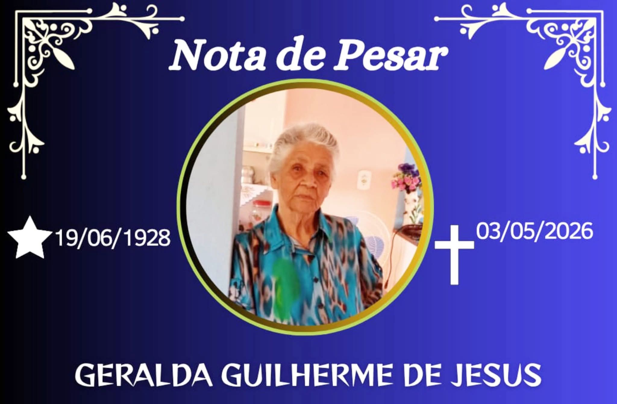 FALECEU GERALDA GUILHERME DE JESUS – DE CARANGOLA