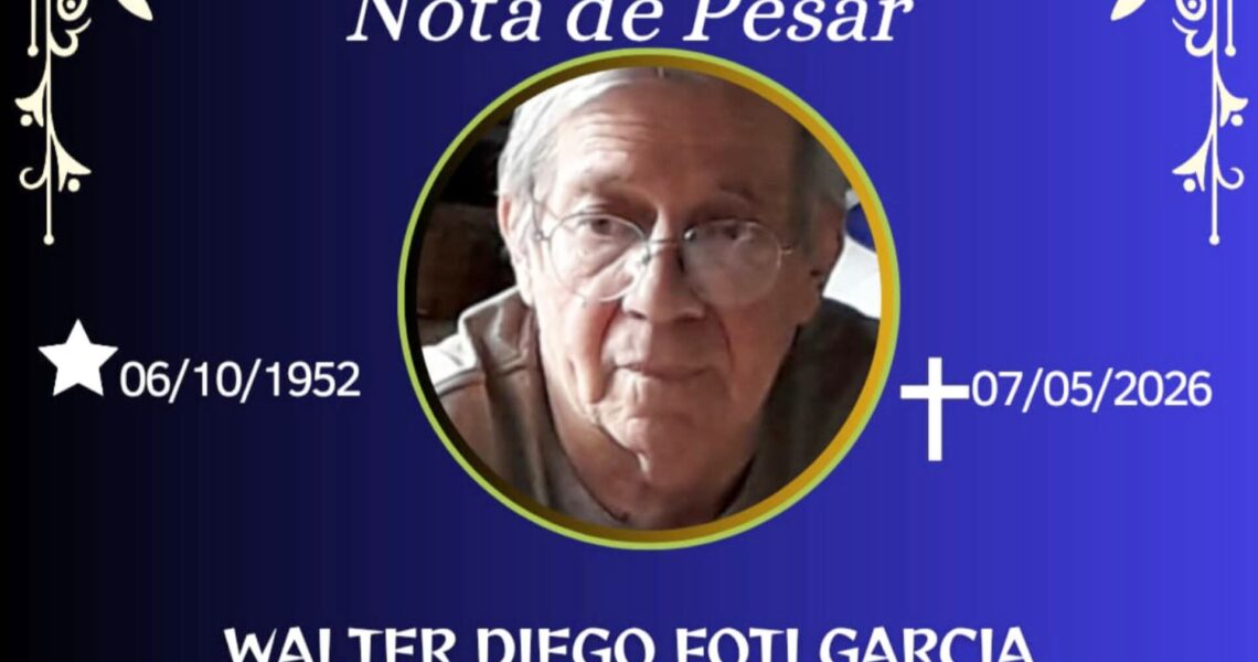 FALECEU WALTER DIEGO FOTI GARCIA, DE ESPERA FELIZ
