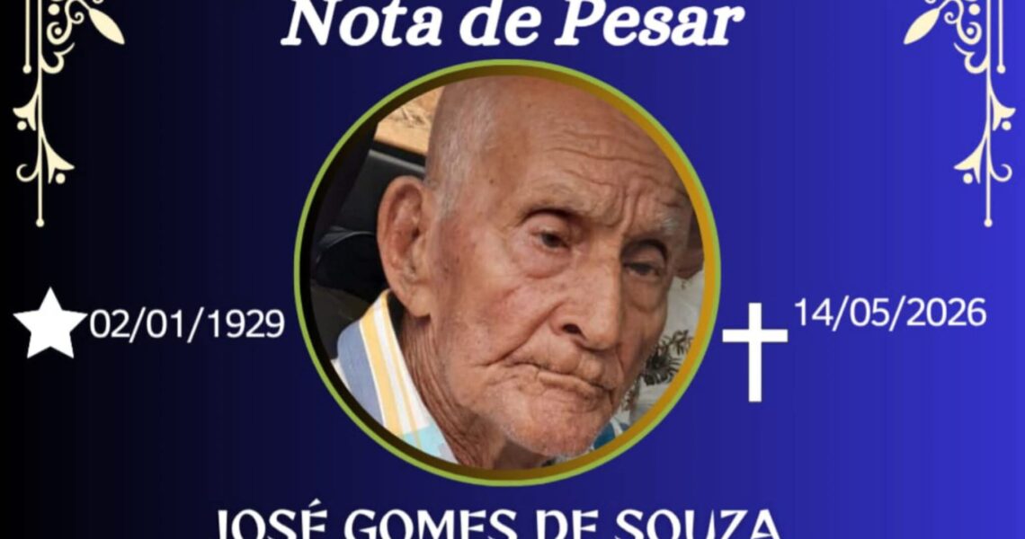 FALECEU ZÉ GOMES DE SOUZA, DE PONTE ALTA