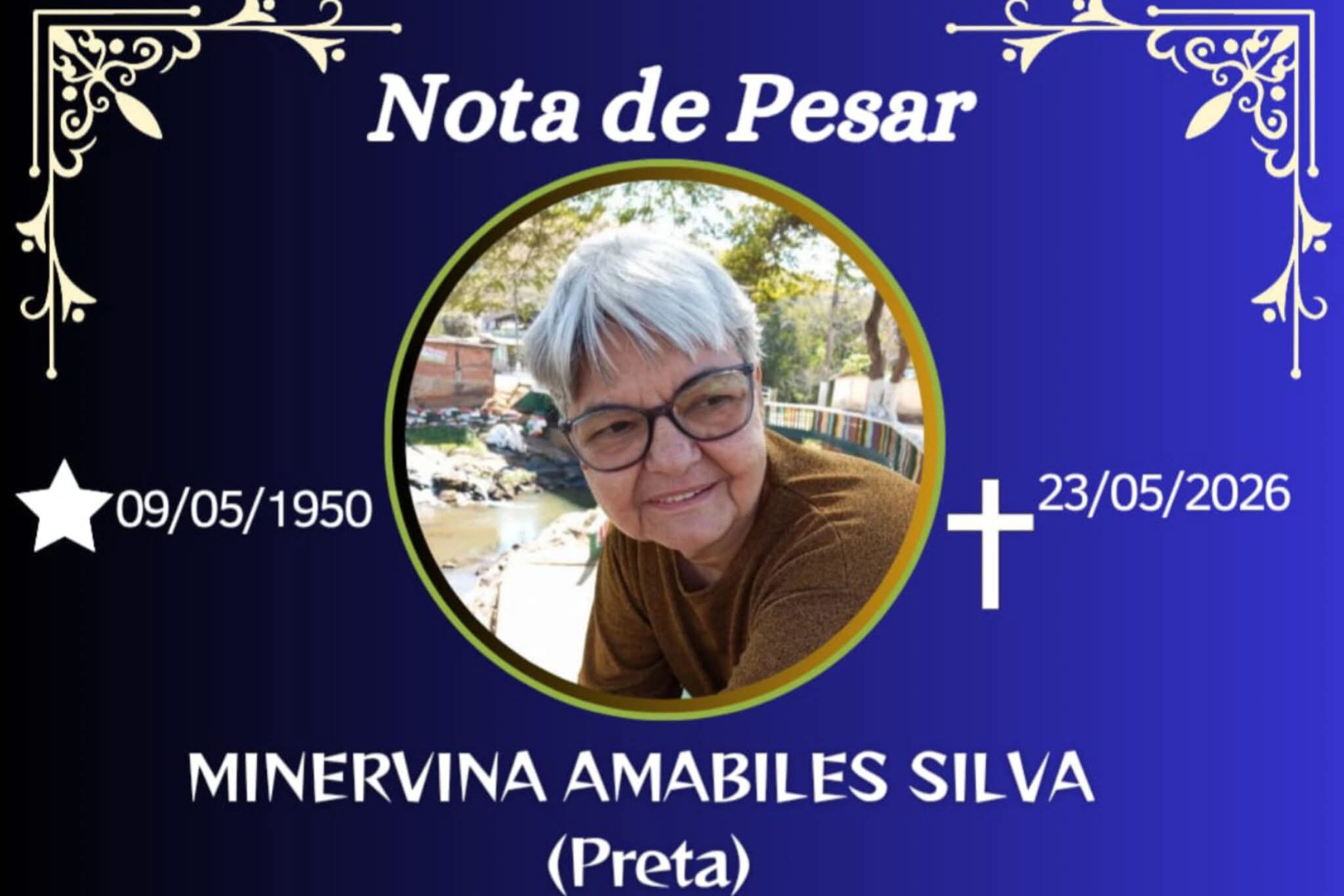 FALECEU MINERVINA AMABILES SILVA (PRETA) DE CARANGOLA