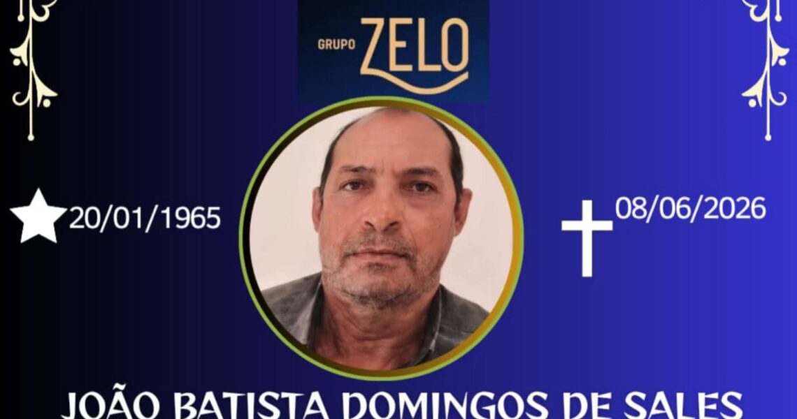 FALECEU JOÃO BATISTA DOMINGOS DE SALES, DE CAIANA- MG