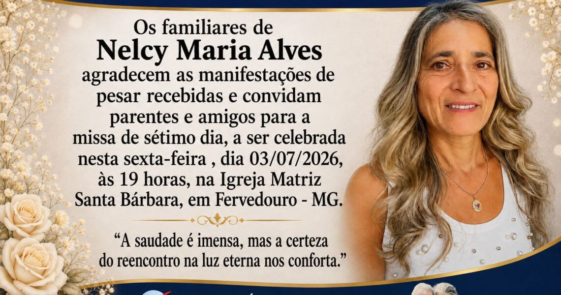 MISSA DE SÉTIMO DIA DA POR ALMA DA NOSSA OUVINTE NELCI DO CÓRREGO SANTO ANTÔNIO