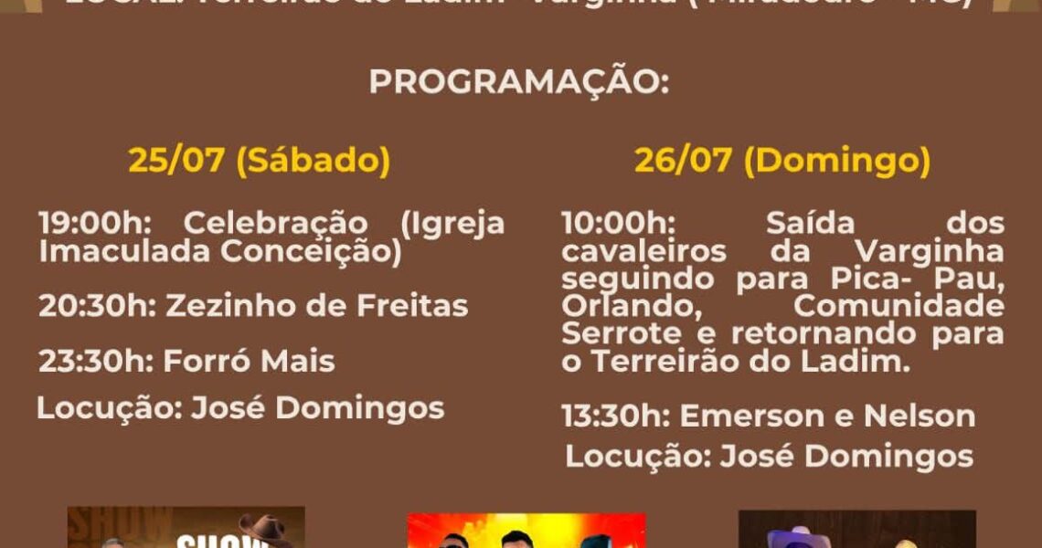 DÉCIMA FESTA DA BANANA DE VARGINHA, DISTRITO DE MIRADOURO, DIAS 25 E 26 DE JULHO