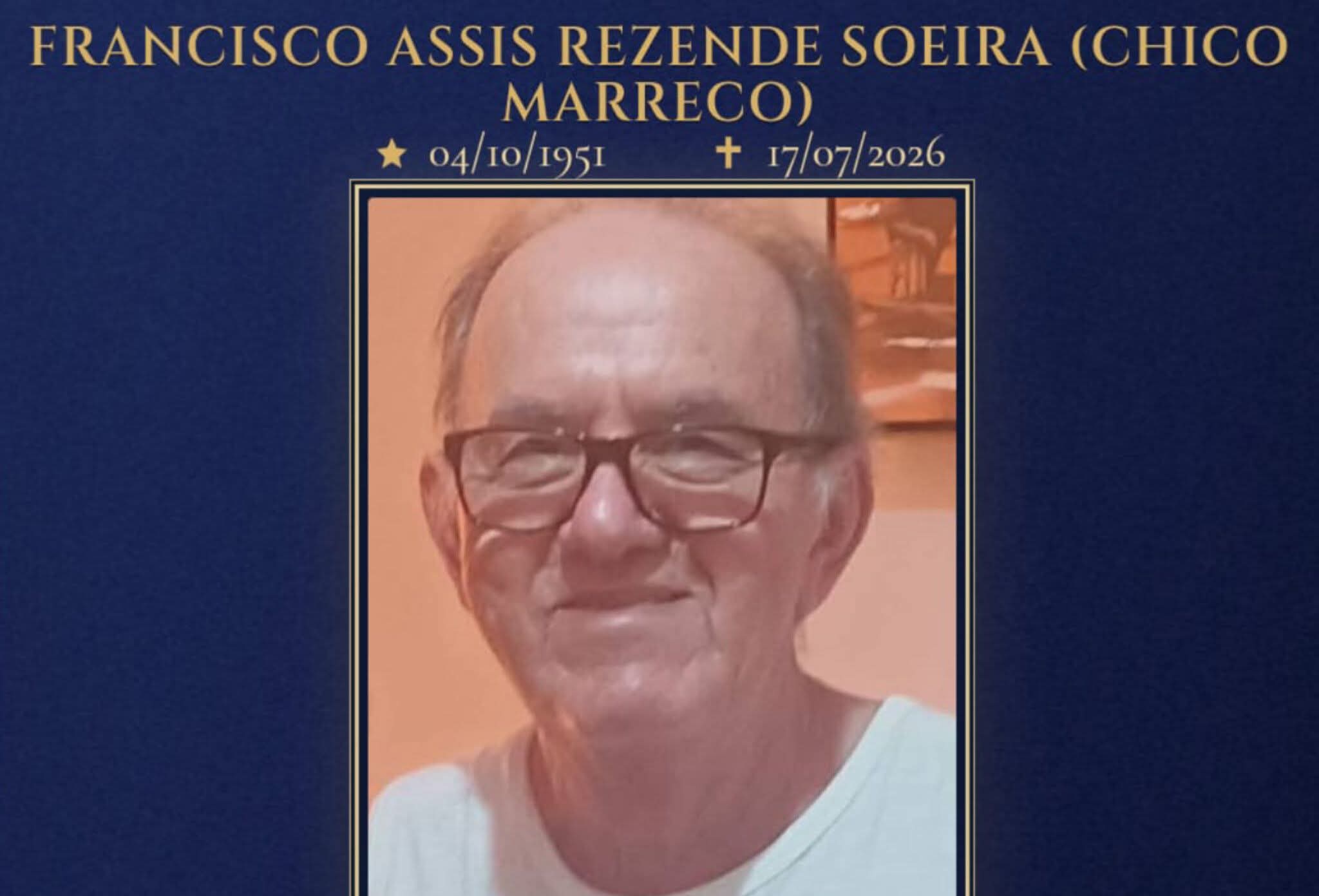 FALECEU SR FRANCISCO ASSIS REZENDE SOEIRA, DE CARANGOLA