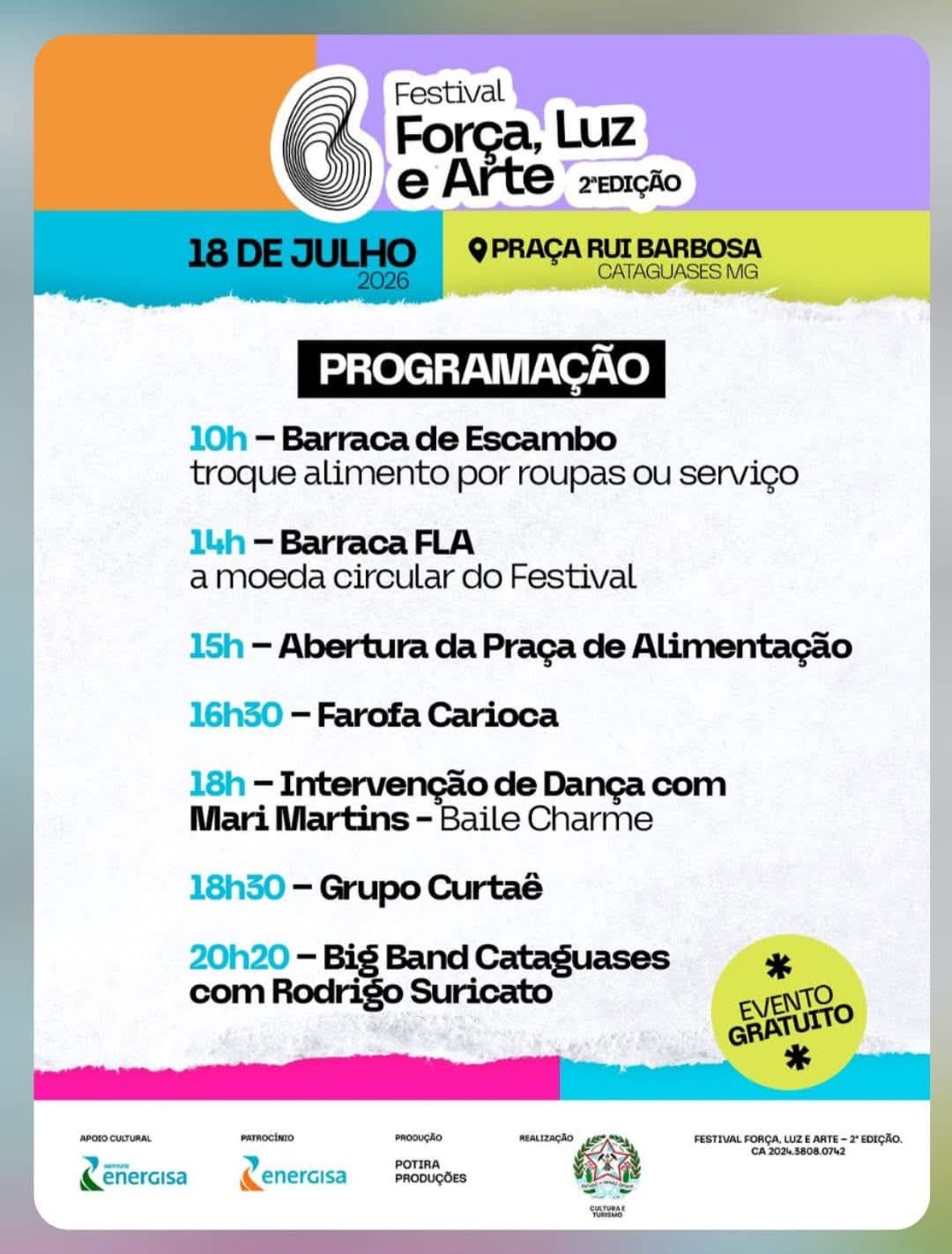 Grupo Curtaê leva o melhor do pagode ao Festival Força, Luz e Arte neste sábado em Cataguases