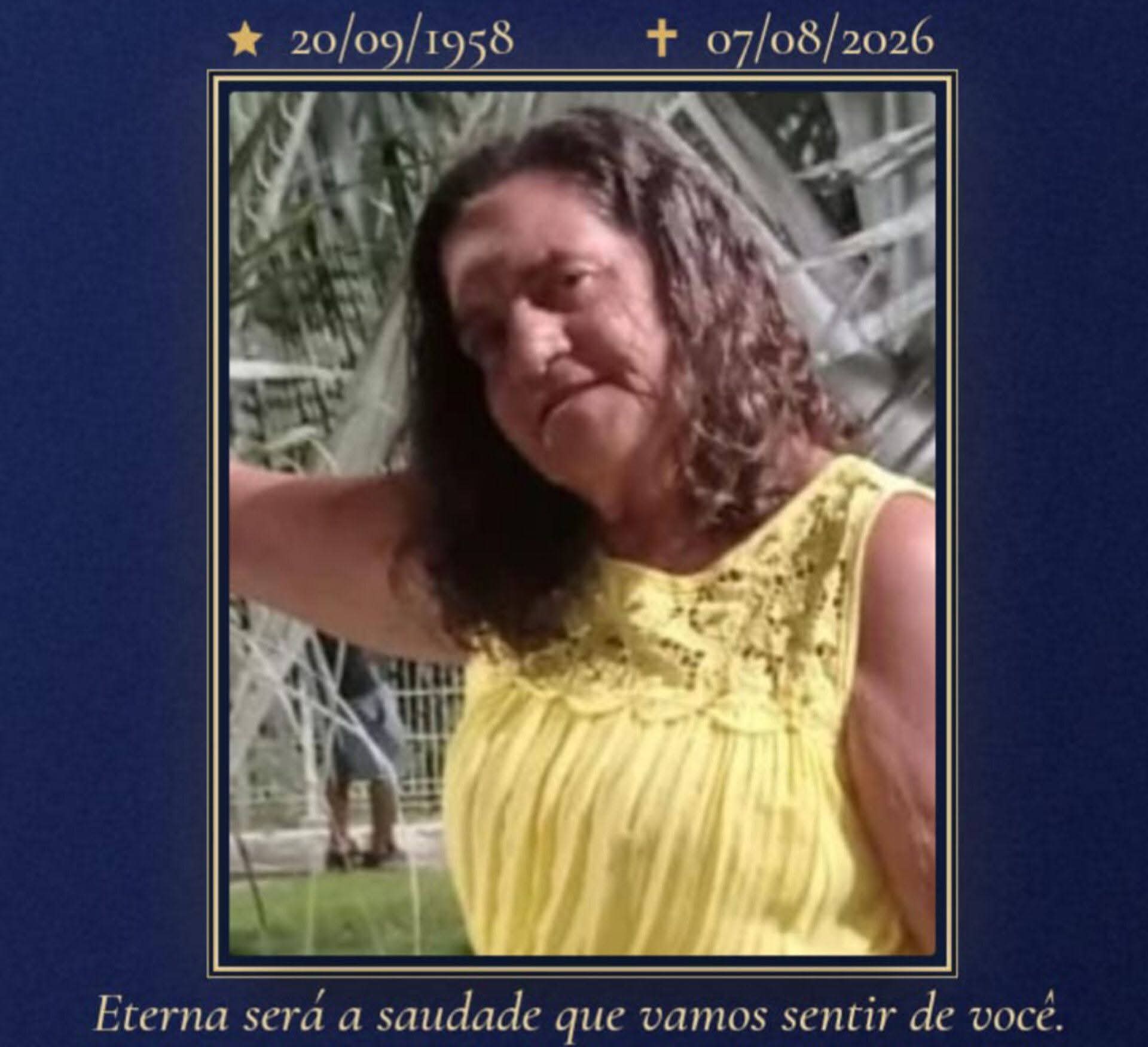 FALECEU MARIA MADALENA VIANA VINAND DE FARIA LEMOS