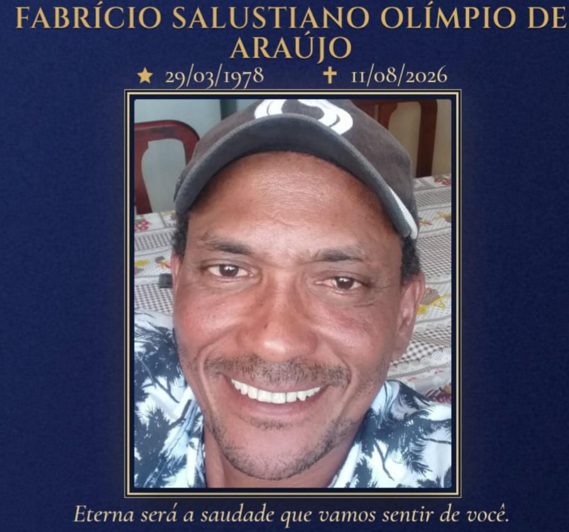 FALECEU FABRÍCIO SALUSTIANO OLIMPIO DE ARAÚJO DE CARANGOLA
