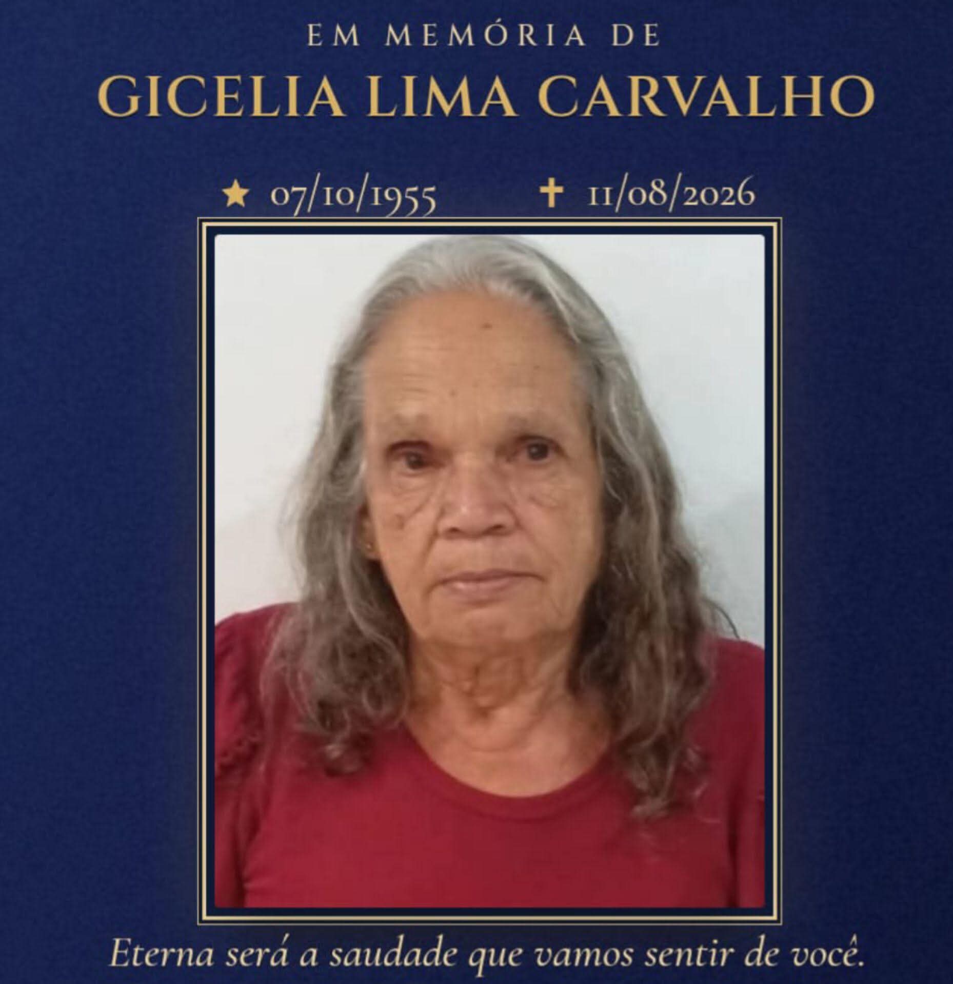FALECEU GICELIA LIMA CARVALHO, DE DIVINO