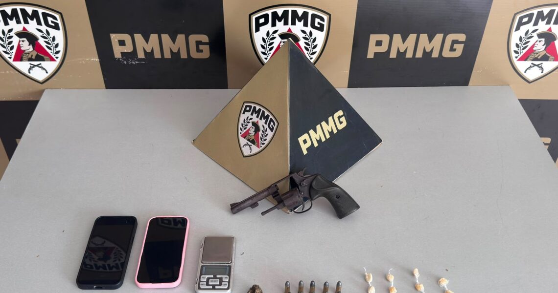 PM APREENDE ARMA DE FOGO E DROGAS EM DIVINO