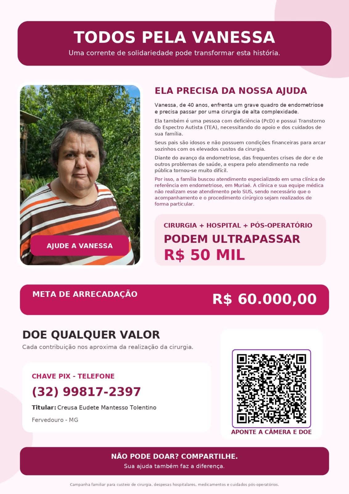 MÃE PEDE SOCORRO PARA TRATAMENTO DA FILHA
