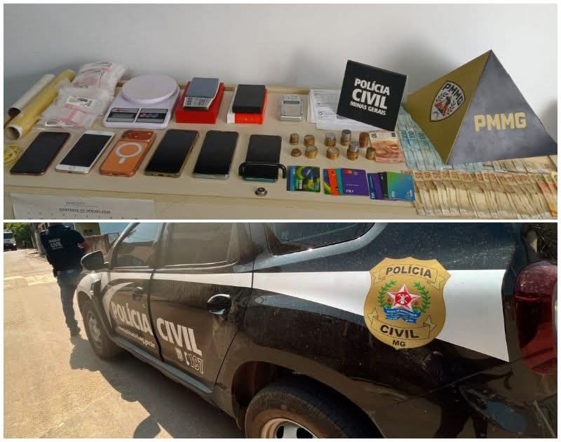 PCMG e PMMG PRENDEM DOIS SUSPEITOS DE TRÁFICO DE DROGAS EM MIRAÍ