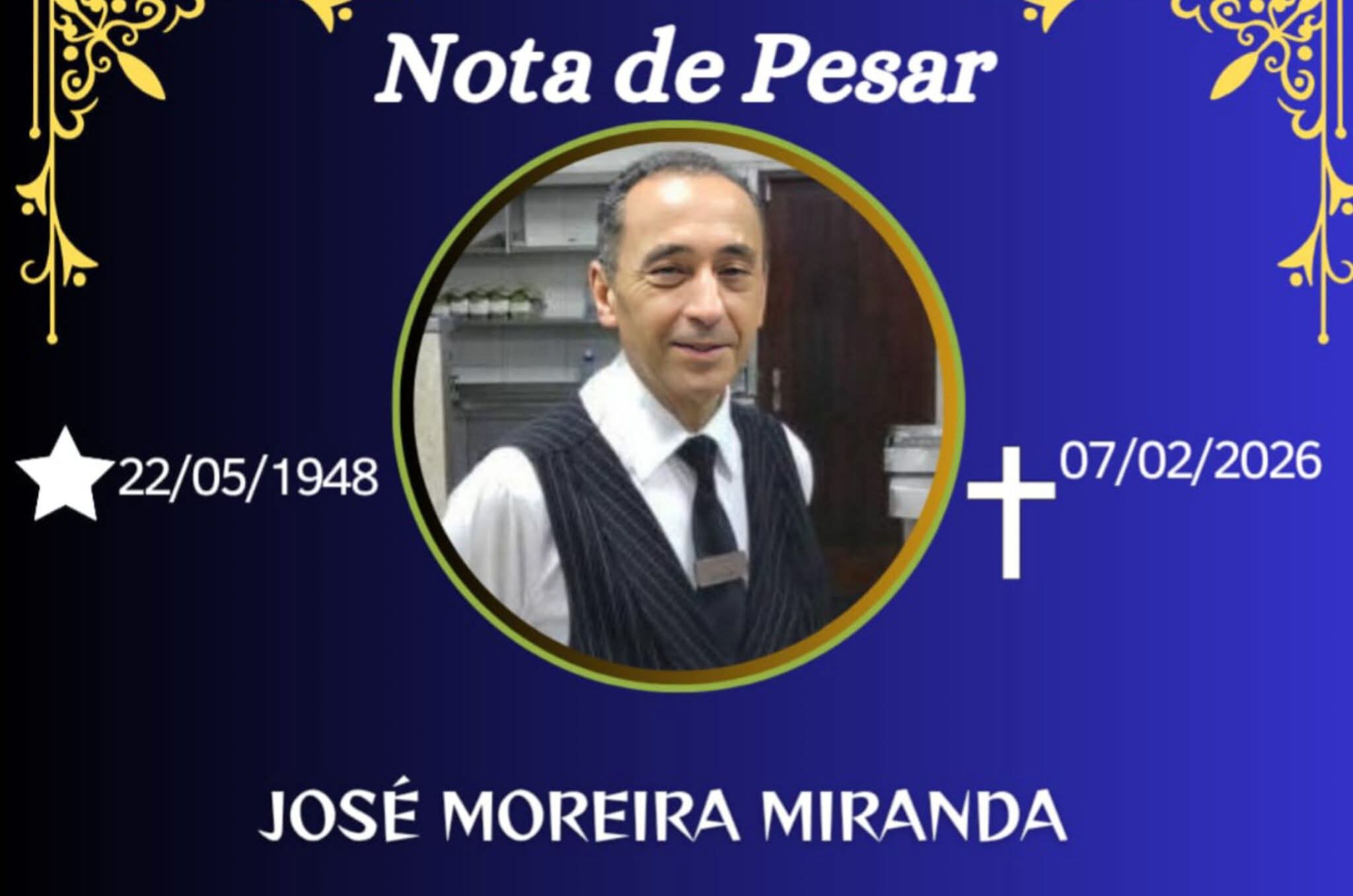 FALECEU JOSÉ MOREIRA MIRANDA, DE MURIAÉ