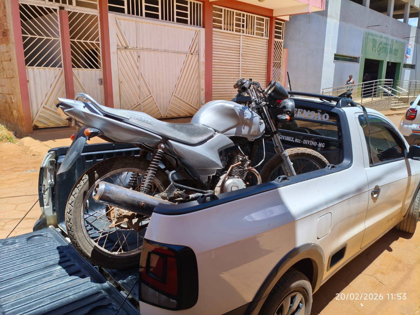 PM RECUPERA MOTOCICLETA FURTADA DURANTE O CARNAVAL EM DIVINO